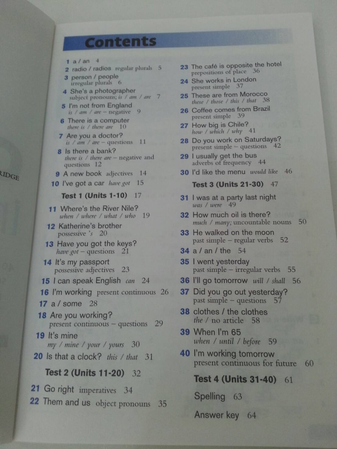 Grammar in Practice 1 with tests and key by Roger Gower Cambridge University (Beginner)