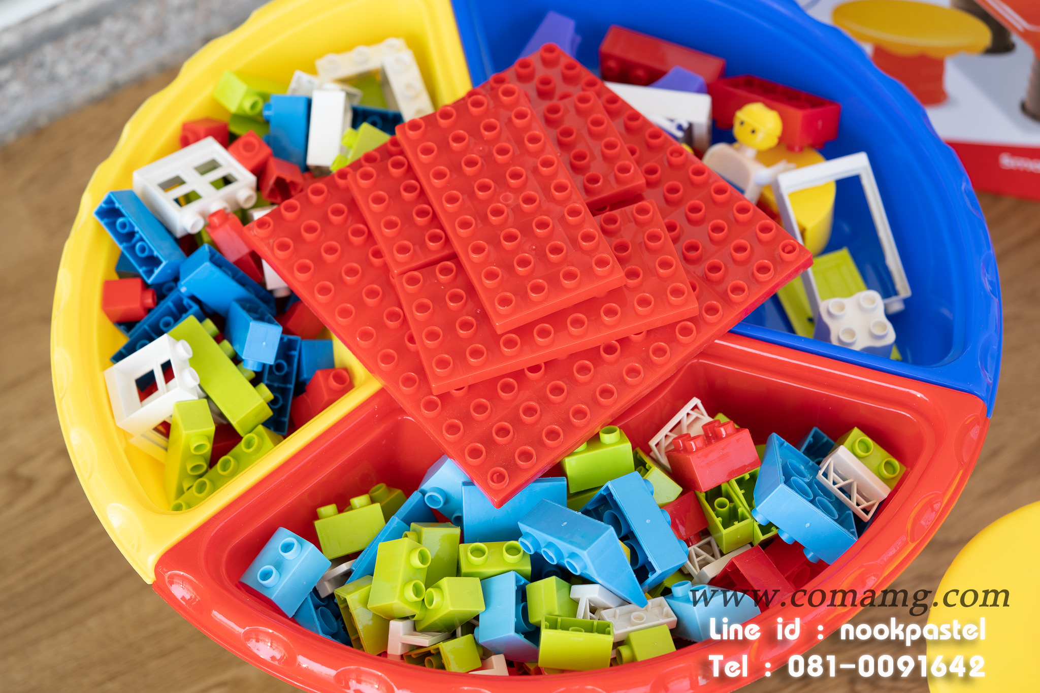 โต๊ะเลโก้ โต๊ะกิจกรรม DIY BLOCK 180ชิ้น + เก้าอี้
