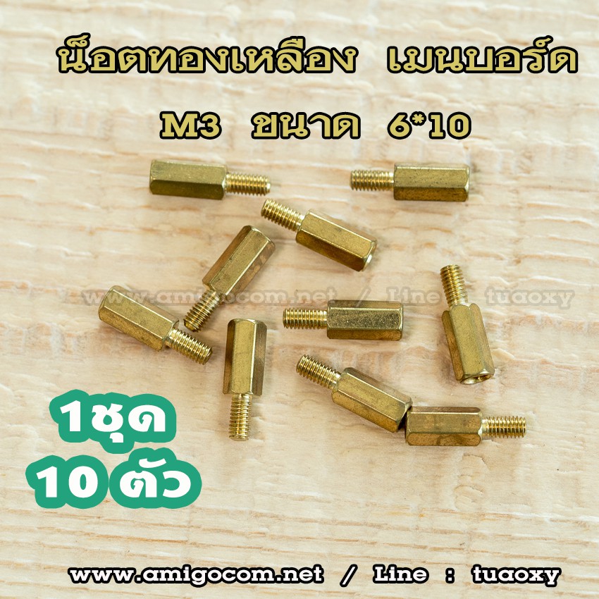 น็อตทองเหลือง สำหรับรองเมนบอร์ดคอมพิวเตอร์