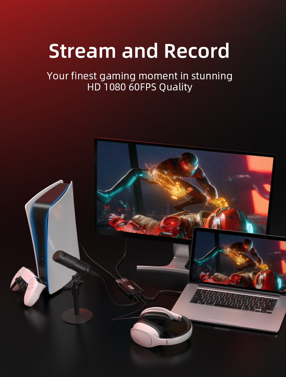 CABLETIME 4K Ultra HDMI Video Capture Card Device For Live Streaming