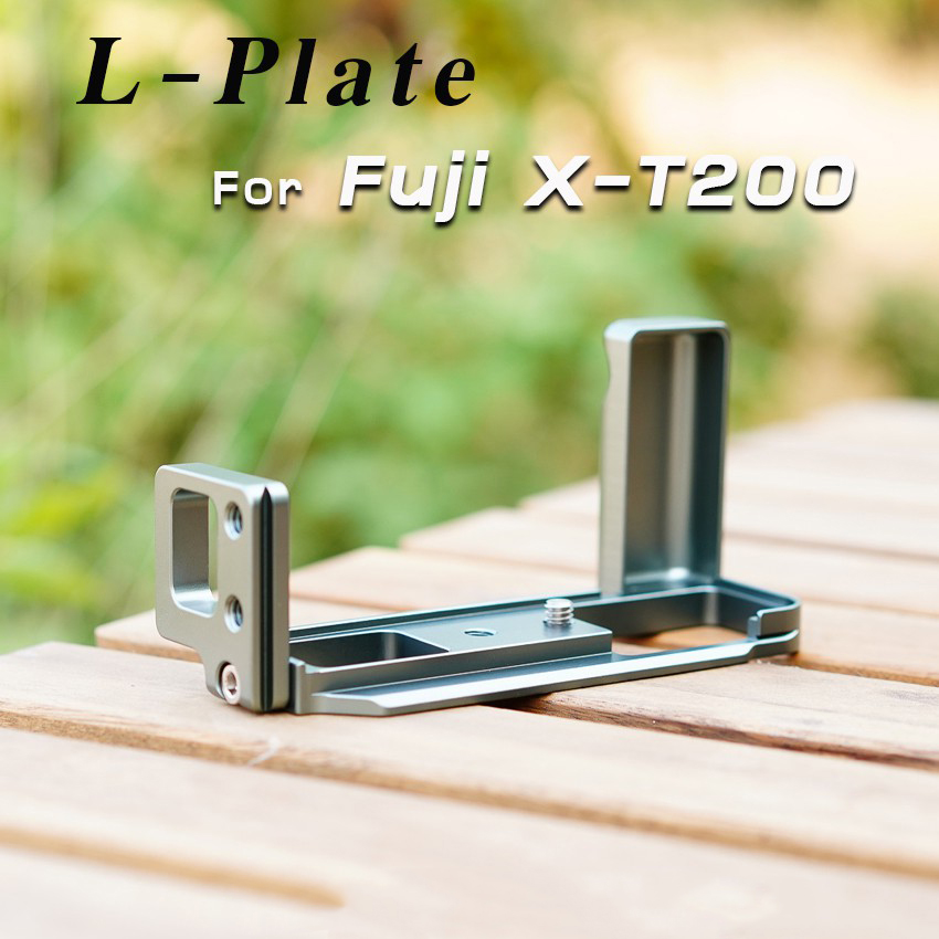 L-Plate Fuji XT200 กริปมือ X-T200 สีดำ-แดง-เทา