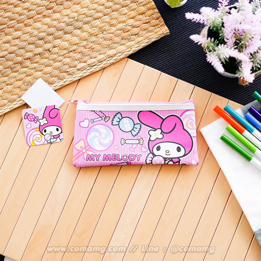 กระเป๋าดินสอ ใส่เครื่องเขียน ลายคิตตี้ เมโลดี้ ลิขสิทธิ์แท้ พร้อมส่ง