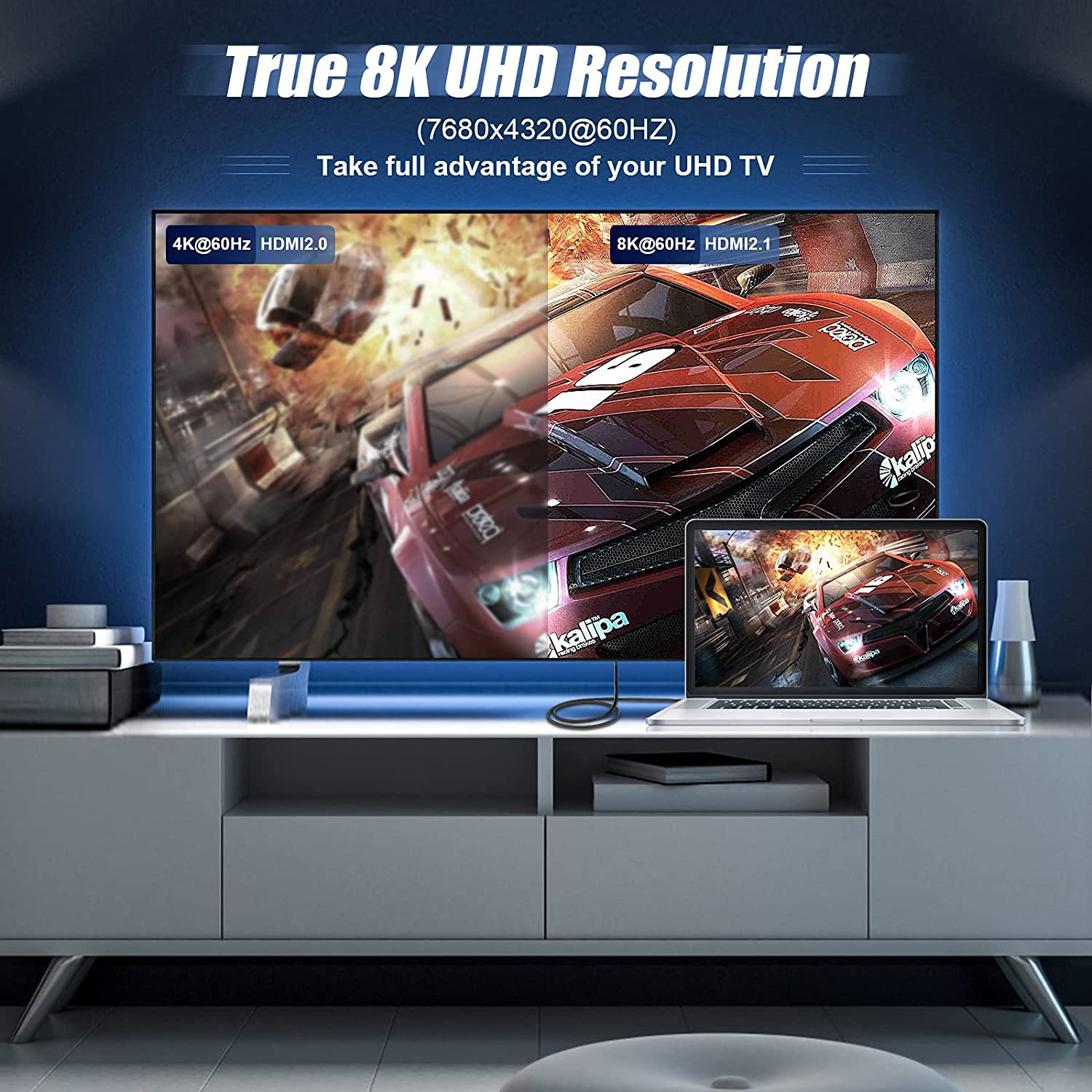 Dope DP-6226 สาย Type C to HDMI 8K ต่อมือถือขึ้นจอ ทีวี macbook notebook สายยาว 1.8เมตร