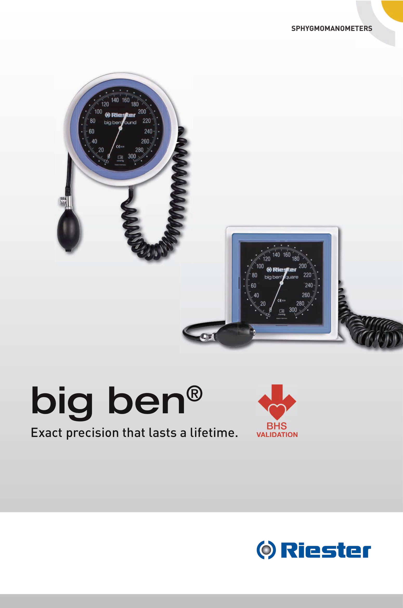 เครื่องวัดความดันแบบเข็ม รุ่น big ben: Riester