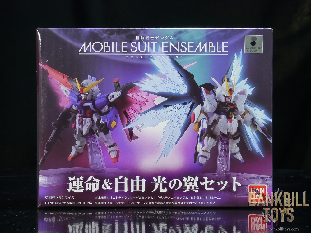 กันดั้ม Bandai Premium Bandai Gashapon Department Store Limited Mobile Suit Gundam Mobile Suit Ensemble Destiny & Freedom Wing of Light Set