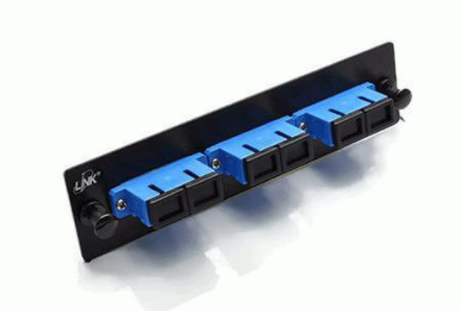 UF-2166SM Fiber Optic 3 SC Duplex Snap-In Adapter Plate (SM & MM.)