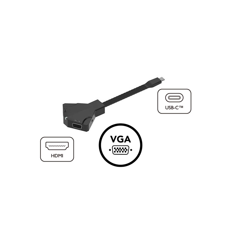 ตัวแปลงสัญญาณ OTN-9586 / Type-C เป็น HDMI และ VGA