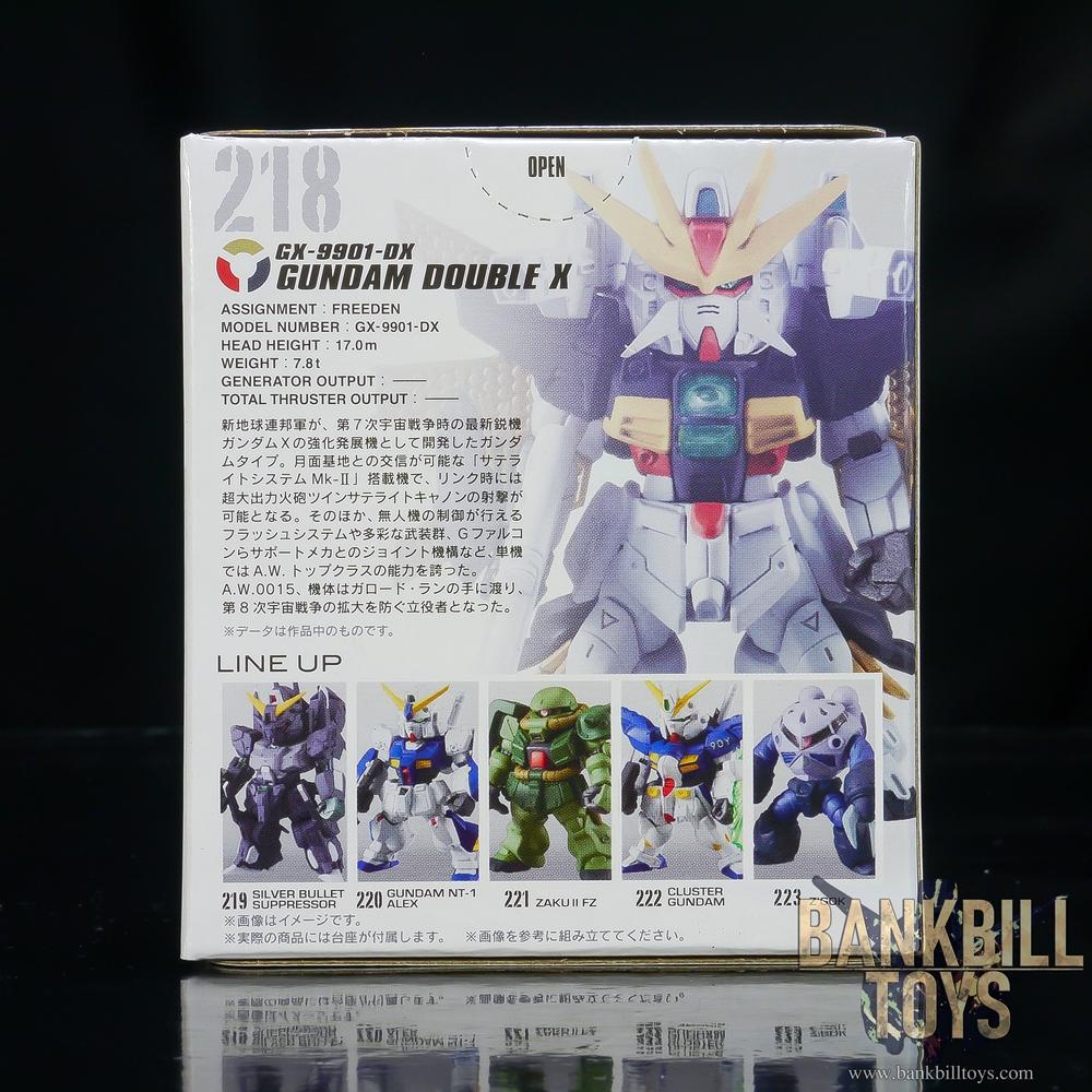 กันดั้ม Bandai Candy Toy FW Gundam Converge #17 No.218 GX-9901-DX Gundam Double X