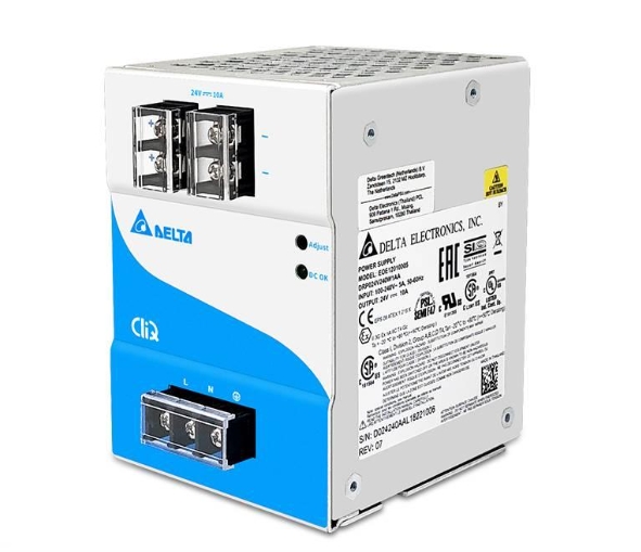 Delta Power Supply DRP024V240W1AA 24V/10A (240W) , Input 220 AC 1Phase