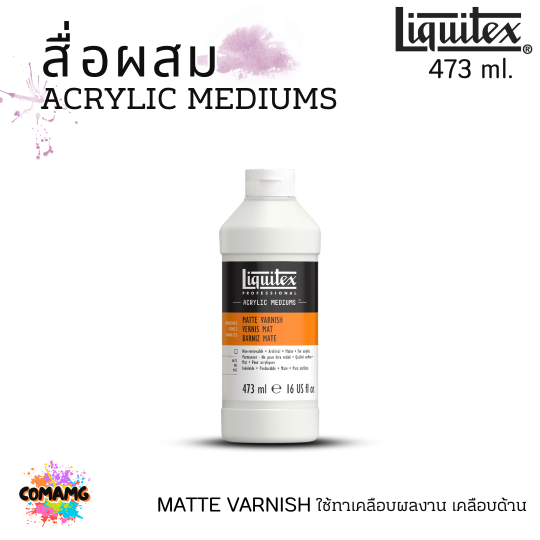 Liquitex สื่อผสม Acrylic Mediums สำหรับสีอะคริลิค ทาเคลือบด้าน MATTE VARNISH แบบขวด พร้อมส่ง