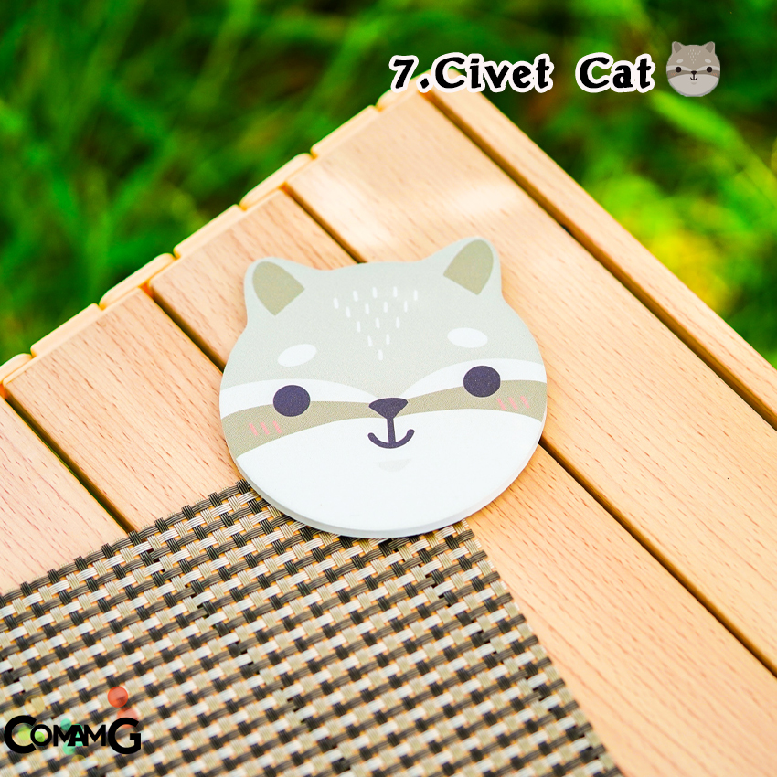 ที่รองแก้ว หินดูดน้ำ แผ่นหินรองแก้วดูดน้ำ แผ่นรองแก้ว ซึมซับน้ำไว แห้งไว ทำความสะอาดง่าย ลายน่ารัก มีหลายลาย พร้อมส่ง