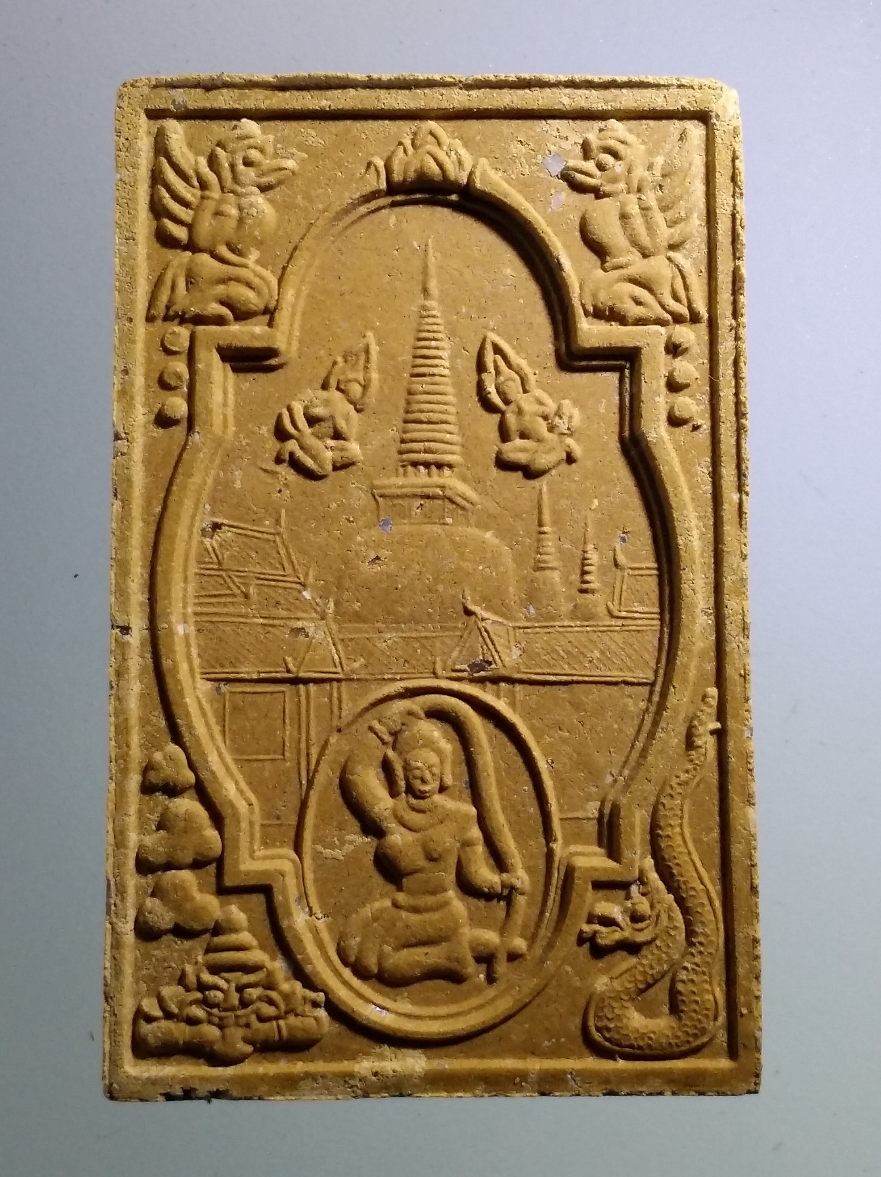 รหัสสินค้า จตุคามรามเทพ 482 พระเทวราชโพธิสัตว์จตุคามรามเทพ หลังพระแม่ธรณีบีบมวยผม รุ่น สิริมงคล ปี 49