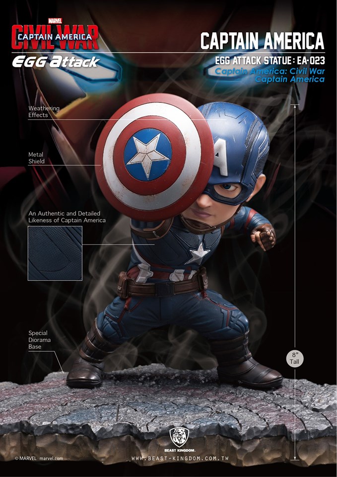 เปิดรับPreorder มัดจำ 3000 บาท EA025 Captain America vs Iron Man MK46: Civil War (Egg Attack)