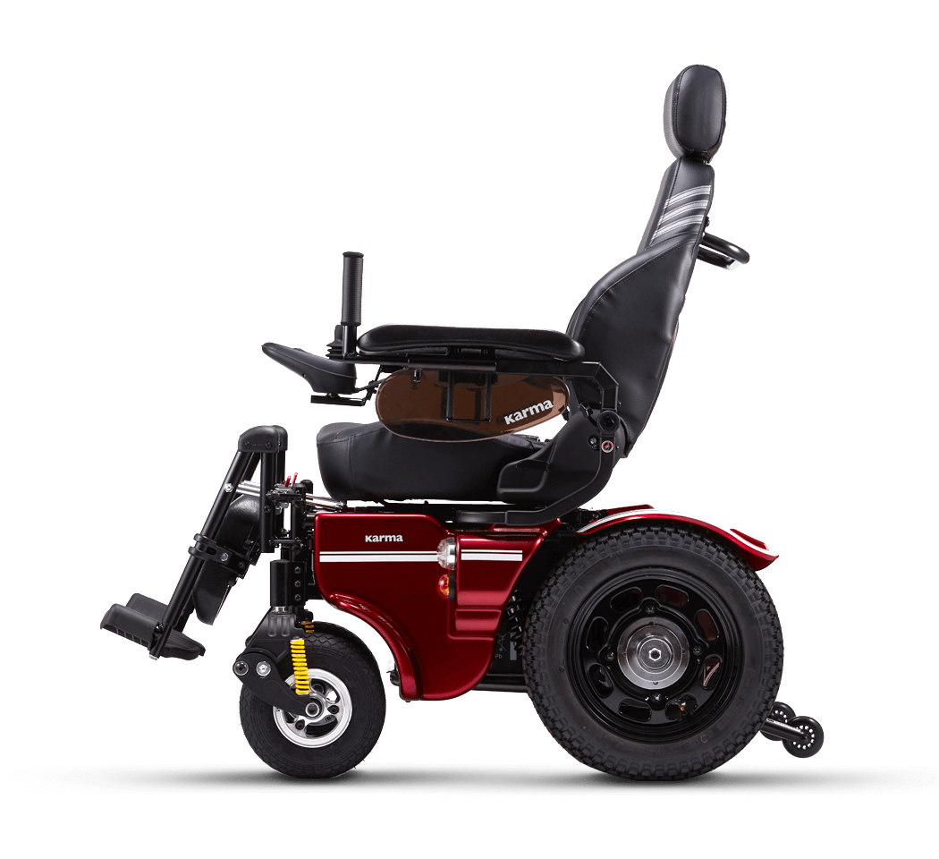 รถเข็นไฟฟ้าคาร์ม่า รุ่น Saber KP45.5 (Power WheelChair KARMA Saber KP45.5) สามารถปรับเอนนอนได้ด้วยระบบแมนนวล ของแท้ รับประกันศูนย์ไทย 5 ปี (รุ่น TOP)