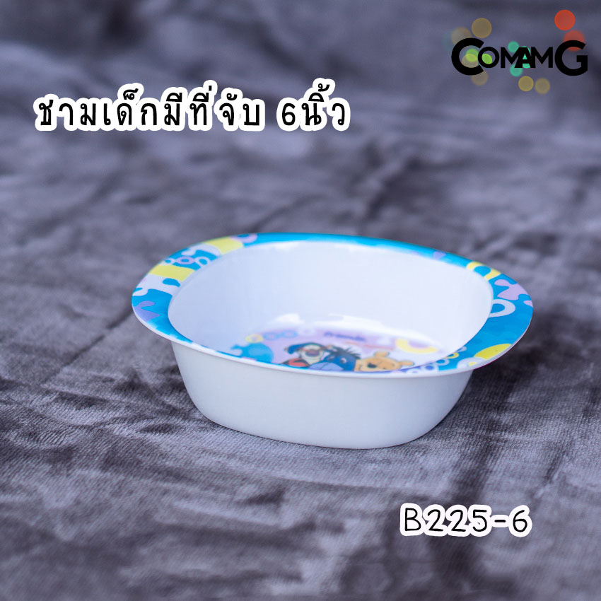 pooh jigsaws ช้อนส้อมเด็ก จาน ชาม แก้วน้ำเมลามีน ชุดเซ็ตอุปกรณ์ทานอาหารสำหรับเด็กลายหมีพูห์ จิ๊กซอว์ ลิขสิทธิ์แท้ ฟลาวเวอร์แวร์(Flower ware)