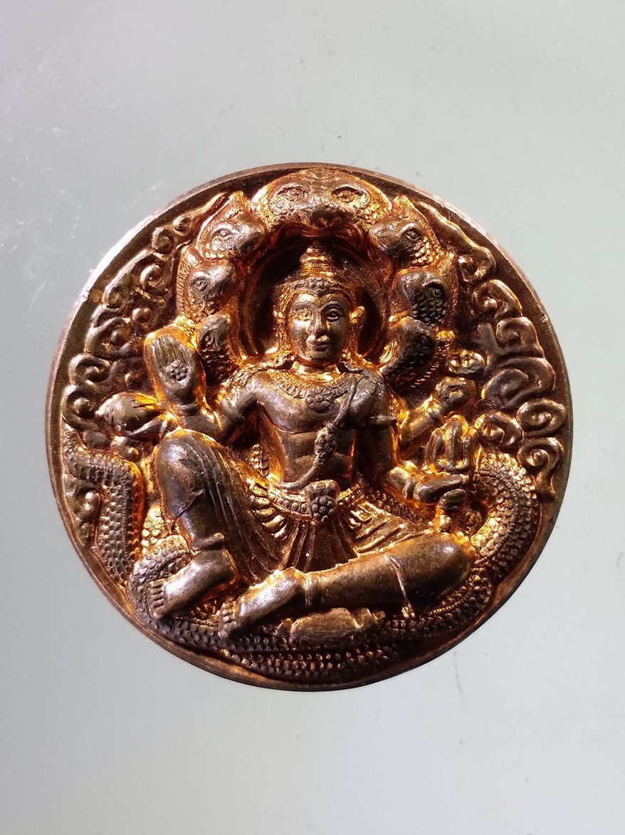 รหัสสินค้า จตุคามรามเทพ 180 เหรียญทองแดง พระเทวราชโพธิสัตว์ จตุคามรามเทพ รุ่น พระบรมธาตุหลักเมือง 50 จัดสร้างโดยวัดพระมหาธาตุฯ จ.นครศรีธรรมราช ตอกโค๊ต หมายเลข 1219