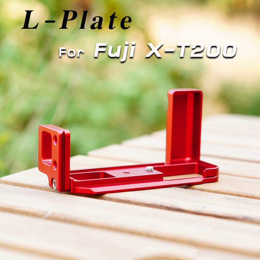 L-Plate Fuji XT200 กริปมือ X-T200 สีดำ-แดง-เทา