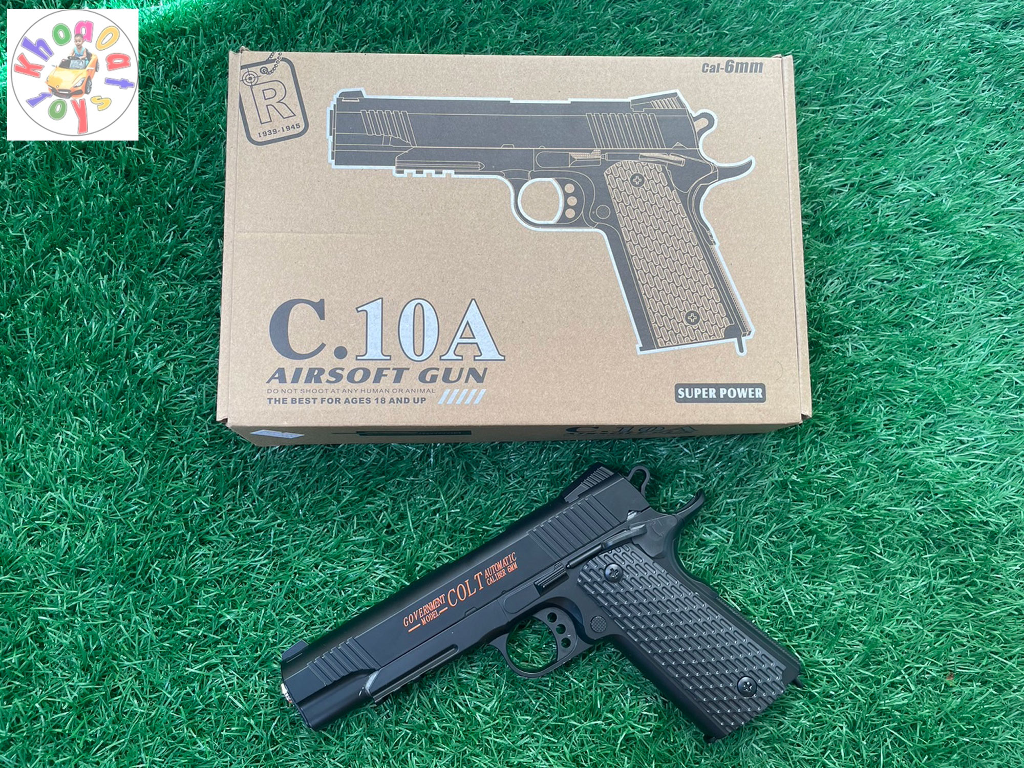 ปืนอัดลม ปืนอัดลมเหล็ก ปืนของเล่น ชักยิงทีละนัด รุ่น C10A