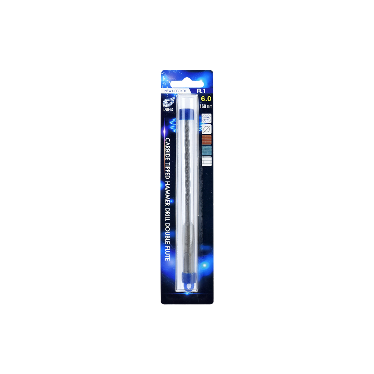 WING ดอกเจาะปูนโรตารี่ R.1#6*160mm.