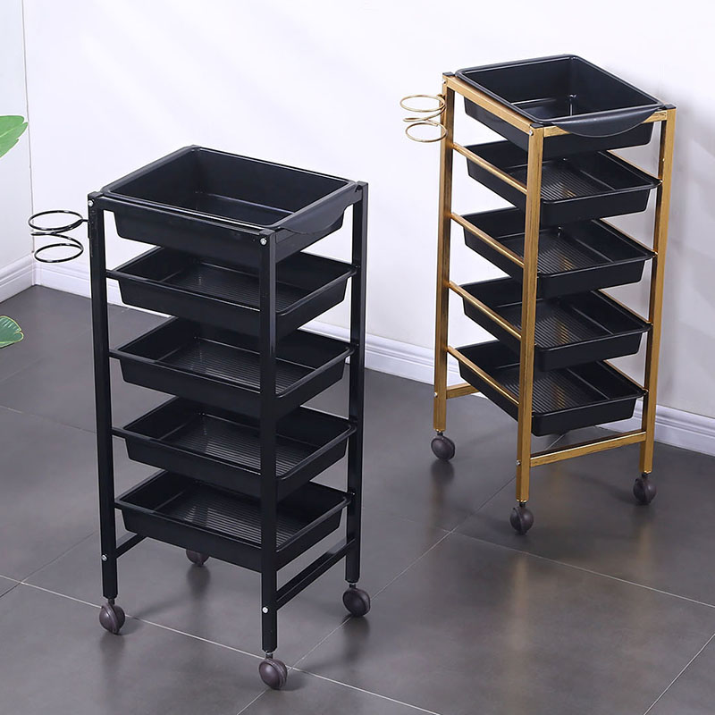 ชั้นวางเครื่องมือร้านเสริมสวย เข็นได้