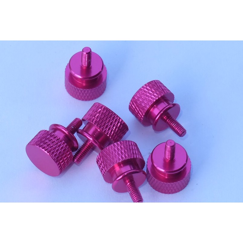 น๊อตปิดฝาเคสอลูมิเนียม มือหมุน เกลียวหยาบ[M3.5]