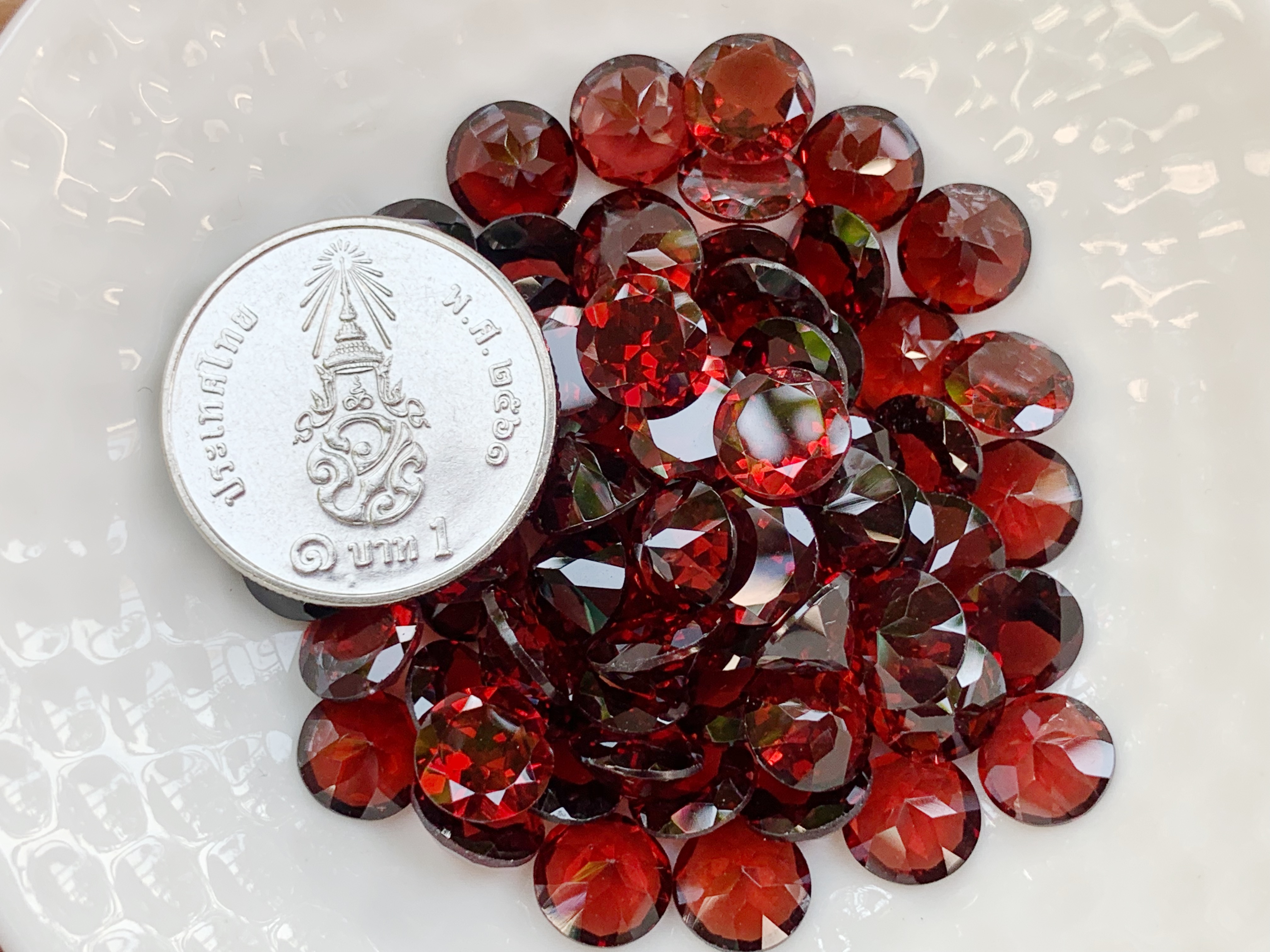 โกเมนกลม 7.0 มม. 1 เม็ด