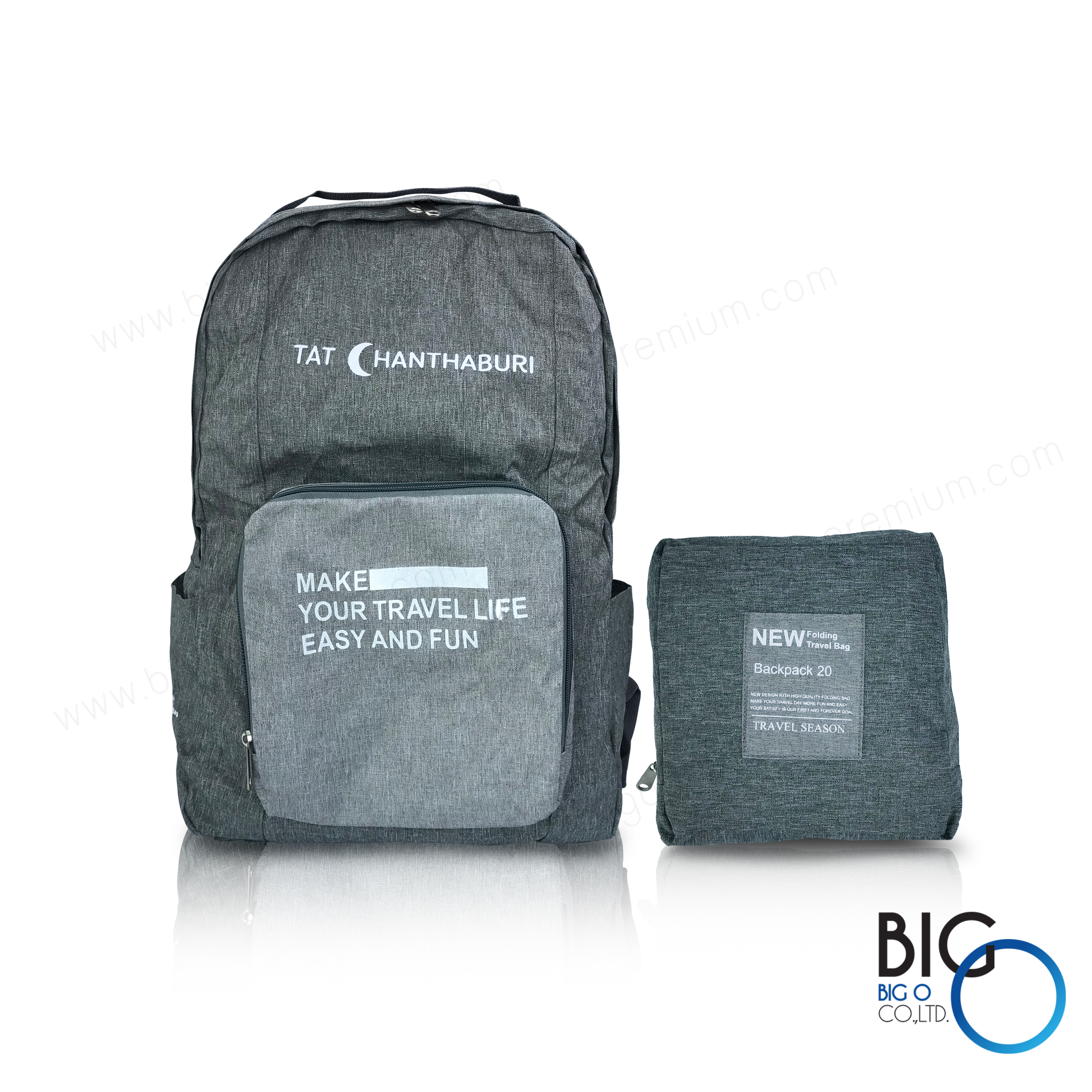 กระเป๋าเป้พับได้ ผ้าไนล่อน TAT CHANTHABURI