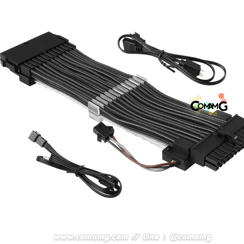 Tsunami Protector Neon รุ่น 2 สายถักคอมพิวเตอร์ มีไฟARGB สายไฟคอมพิวเตอร์