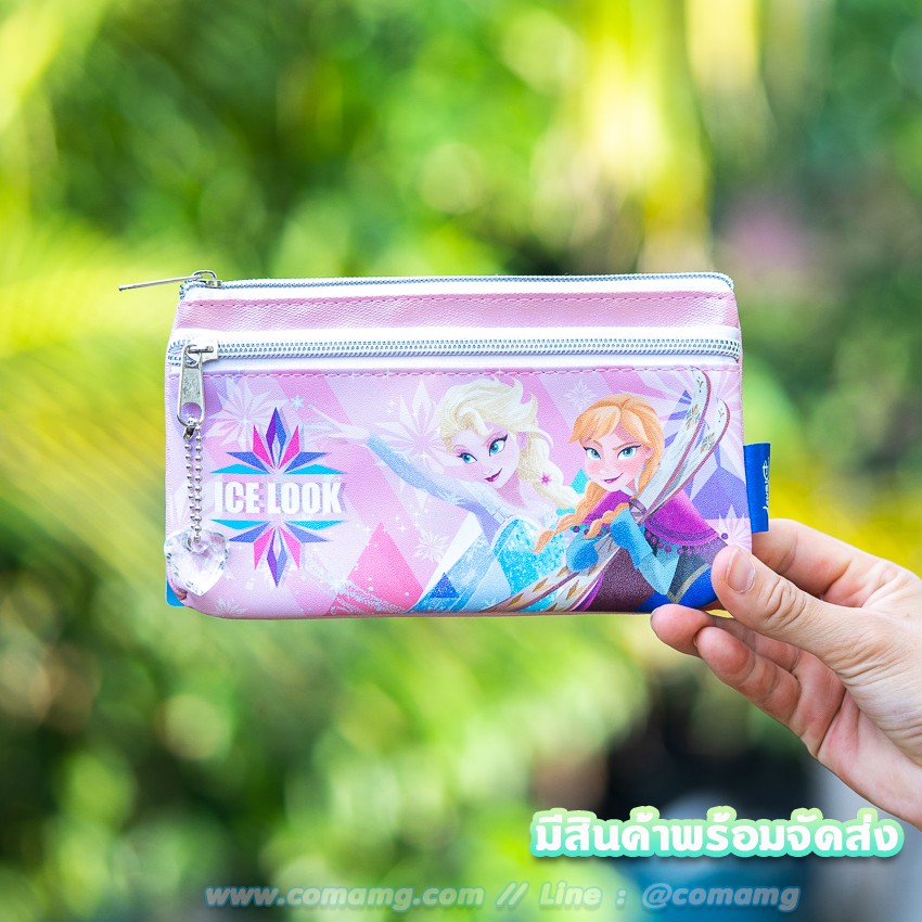 กระเป๋าใส่ดินสอลายเอลซ่าอันนา(Frozen) ทรงแบน ลิขสิทธิ์แท้