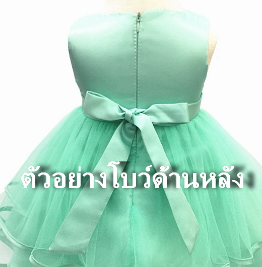 Gd32035 พร้อมส่งจากทไย ชุดเดรสออกงานเด็กสีฟ้าสวยเหมือนภาพ เด็กเล็ก-เด็กโต