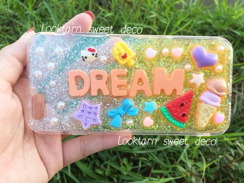 เคสกากเพชรสีขาว เหลือง อักษรสีส้ม