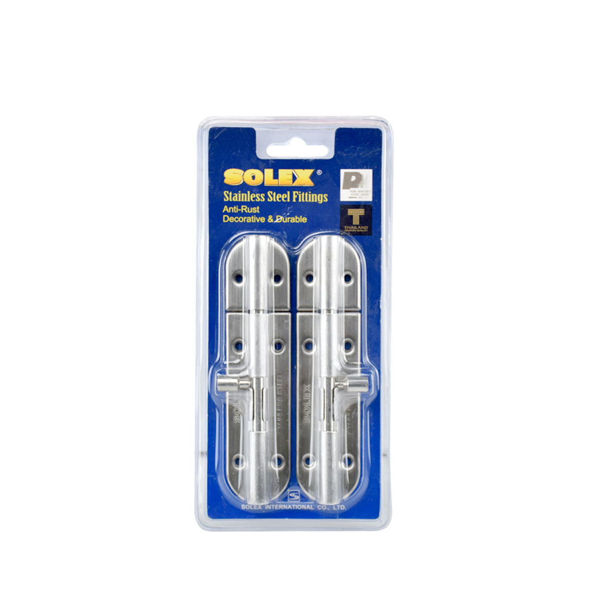 SOLEX กลอนสแตนเลส 4" SS (แผง)- แพ็คคู่