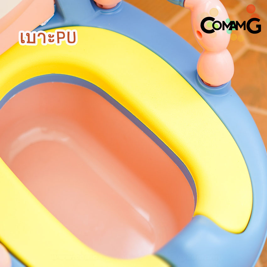 กระโถนเด็ก ชักโครกเด็ก กระโถนนั่งถ่าย กระโถนพกพา กระโถนเด็กฝึกขับถ่าย เบาะPU/PVC ลายน่ารัก พร้อมส่ง