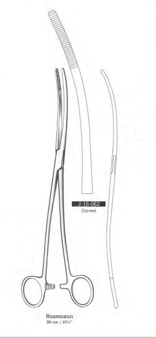 Forceps BOZEMAN Cvd. 26 cm.
