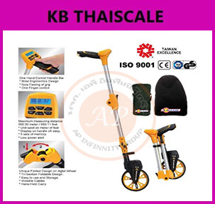 เครื่องมือวัดระยะดิจิตอล ล้อวัดระยะทาง ล้อวัดระยะทาง สามารถแสดงผลการวัดระยะทางได้ 9999.9 เมตร ยี่ห้อ HOBAYASHI รุ่น HM-12D