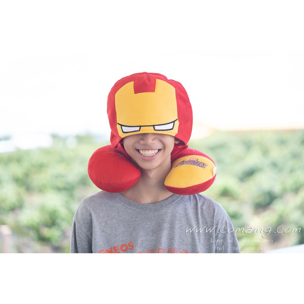 หมอนรองคอมีหมวกอเวนเจอร์ส (Avengers) สไปรเดอร์แมน ฮัค ไอรอนแมน ธอร์