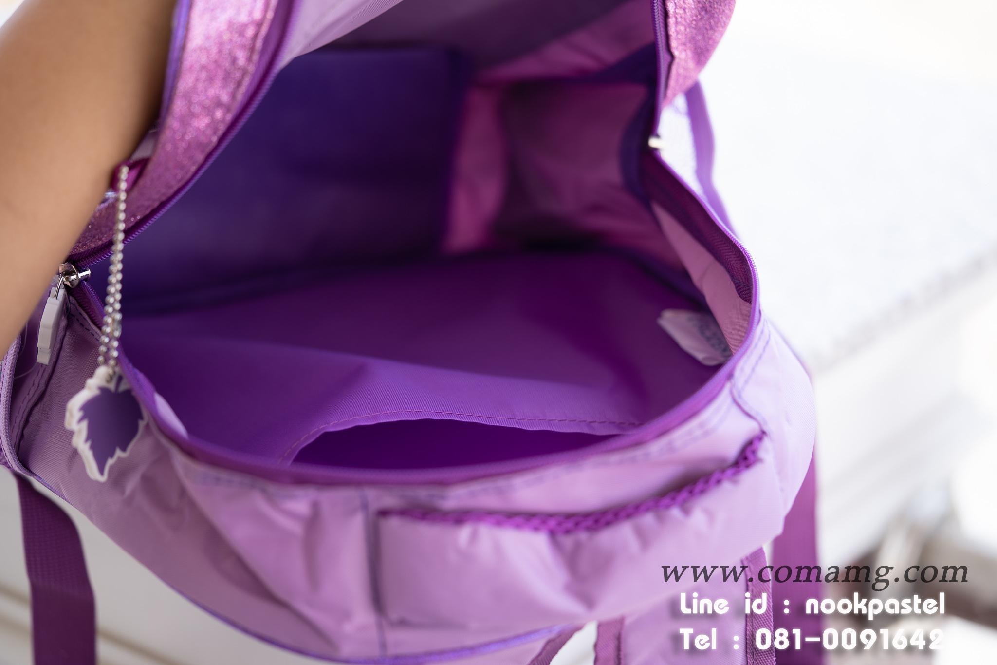 กระเป๋าเป้เอลซ่าอันนา (Frozen) สีม่วง ลิขสิทธิ์แท้ 12นิ้ว