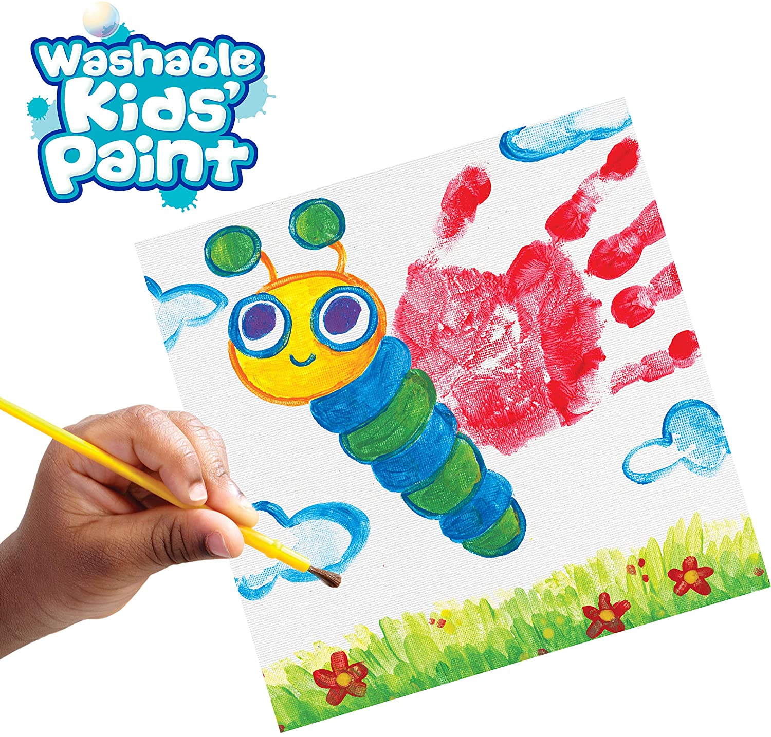 Crayola สีน้ำล้างออกได้ Washable Kids Paint 18สี พร้อมพู่กัน