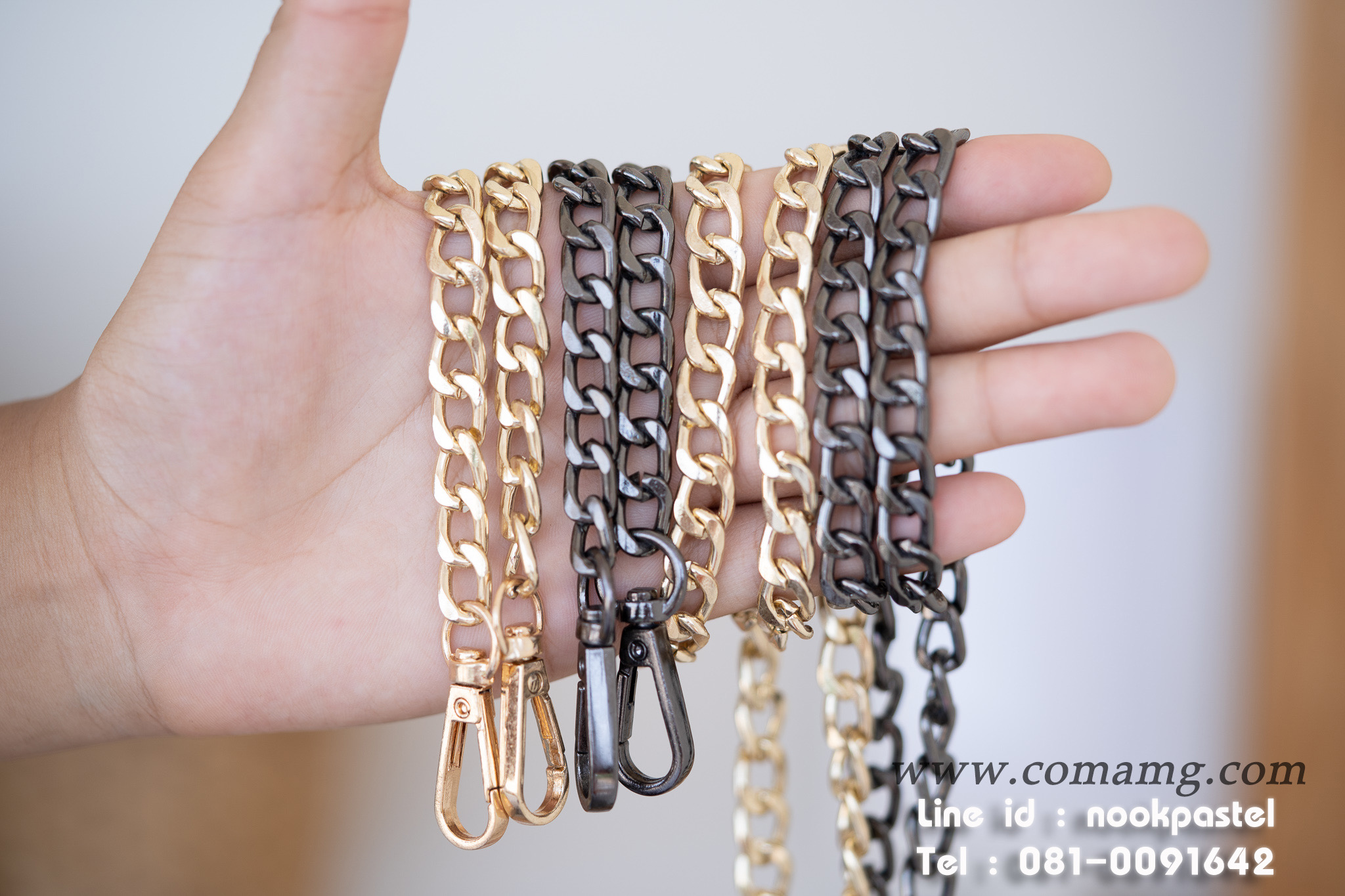 สายโซ่กระเป๋า โซ่ตัดเหลี่ยม