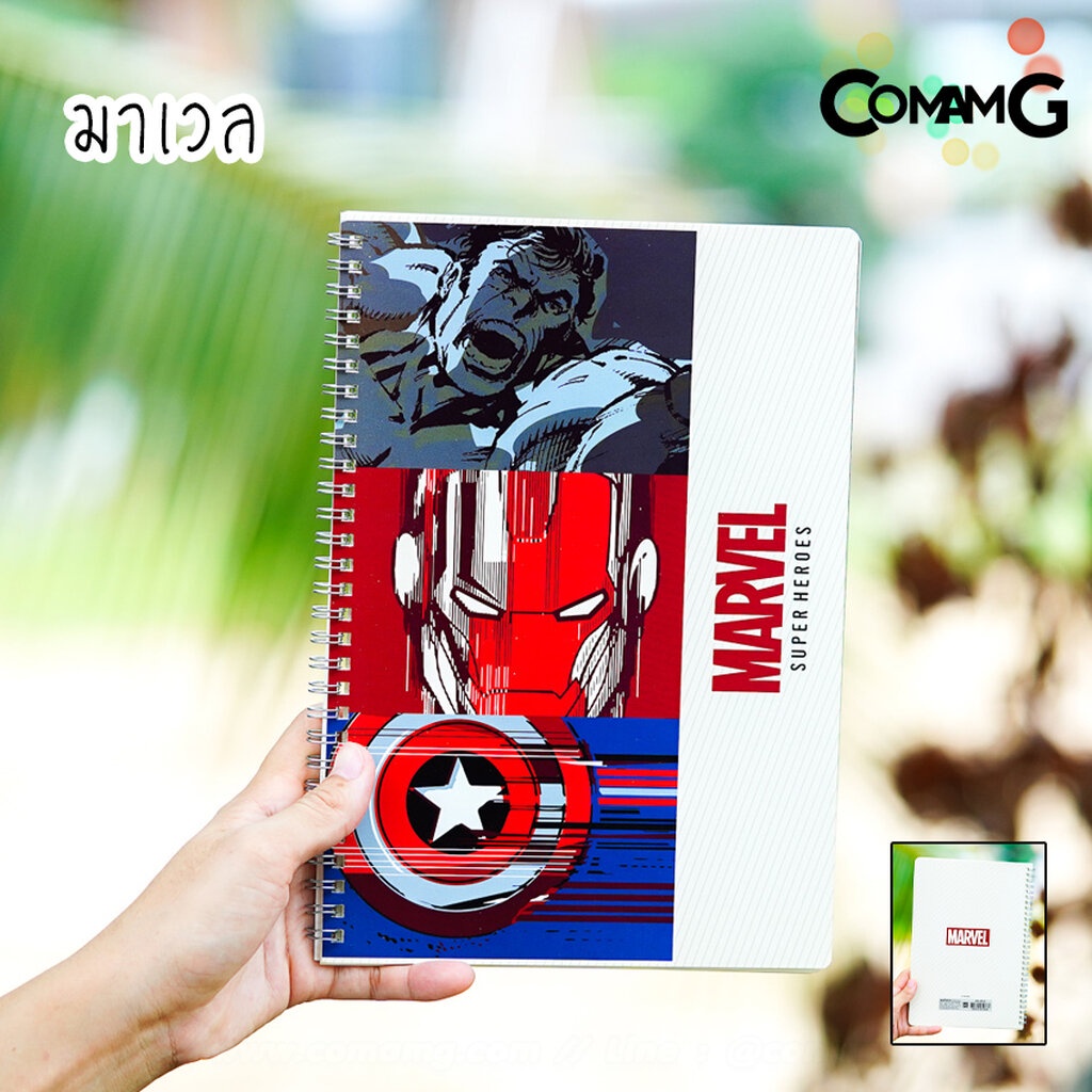 สมุดบันทึก สันห่วง สมุดโน๊ต แบบปกแข็งริมลวด ขนาด17.5x25.5ซม ลายการ์ตูน ลิขสิทธิ์แท้ พร้อมส่ง