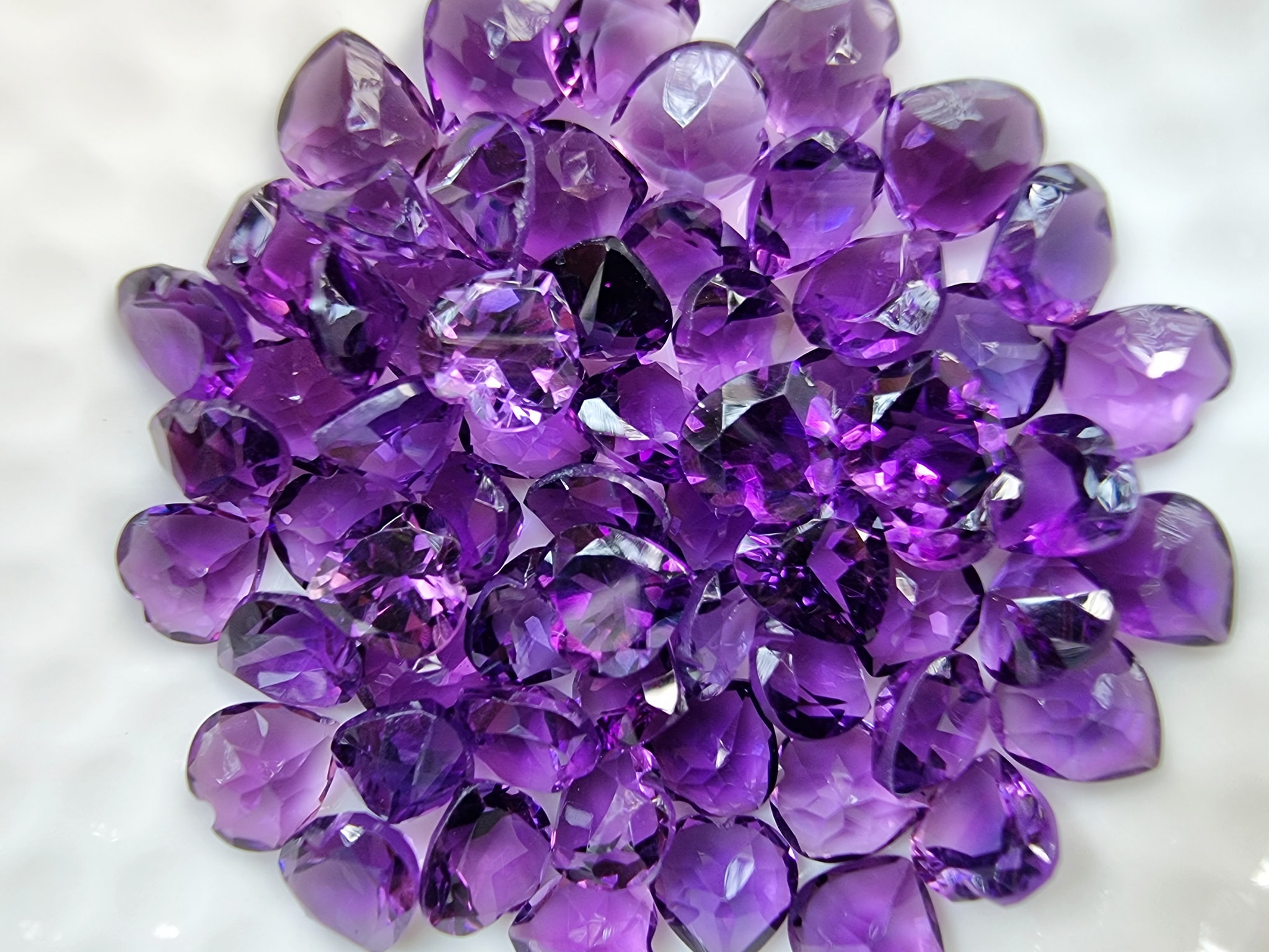 อเมทิสหัวใจ 7mm. 5 กะรัต