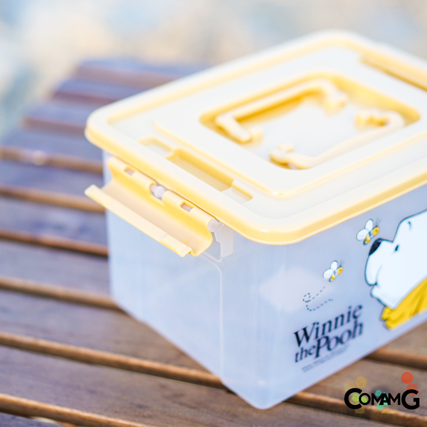 กล่องอเนกประสงค์มีหูล็อค กล่องหูหิ้ว กล่องใส่ของอเนกประสงค์ ลายการ์ตูน ลิขสิทธิ์แท้