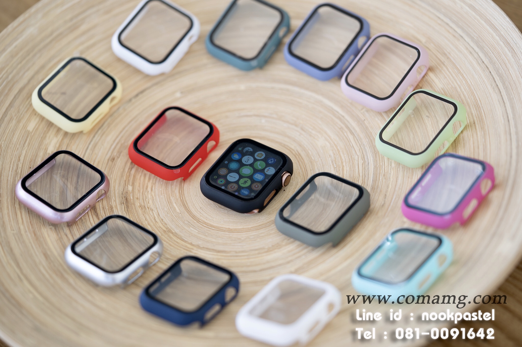 เคสฟิลม์กระจก คลุมรอบตัวคลุมรอบตัว360องศา สำหรับapple watch(ลิงค์2)