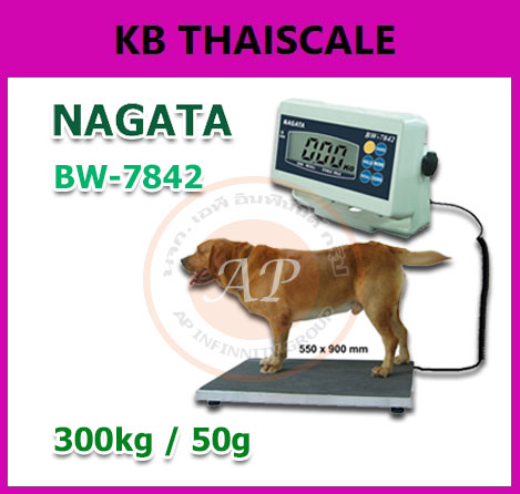 เครื่องชั่งสัตว์ เครื่องชั่งสัตว์เลี้ยง เครื่องชั่งน้ำหนักสัตว์ ขั่งน้ำหนักได้ 300 kg ค่าละเอียด 50g เครื่องชั่งน้ำหนักสัตว์เลี้ยง ระบบดิจิตอลPet Scales BW-7842 300kg 50g ยี่ห้อ NAGATA