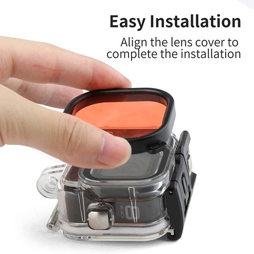 GoPro 7 / 6 / 5 Waterpoof Housing Case + Red Filter เคสกันน้ำ + ฟิลเตอร์แดง