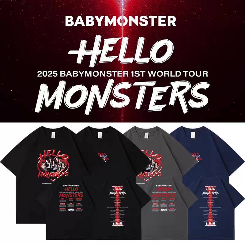 เสื้อยืด BABYMONSTER : 2025 1st WORLD TOUR [HELLO MONSTERS]