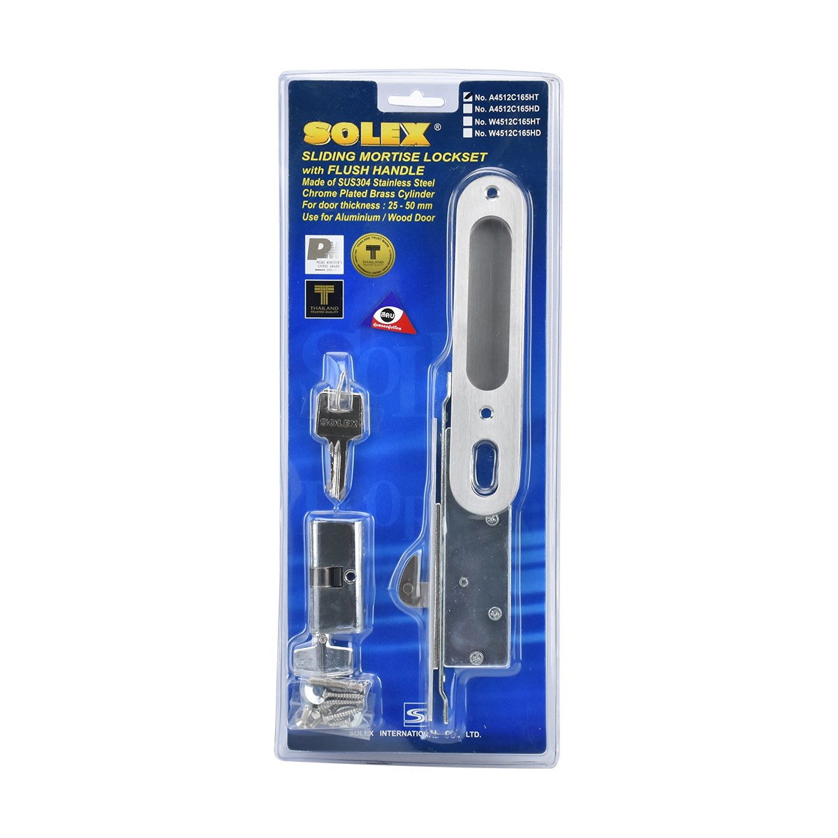SOLEX กุญแจบานเลื่อน NO.A4512C165HT