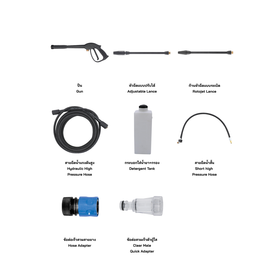 Zinsano เครื่องฉีดน้ำแรงดันสูง 180BAR รุ่น AD1802