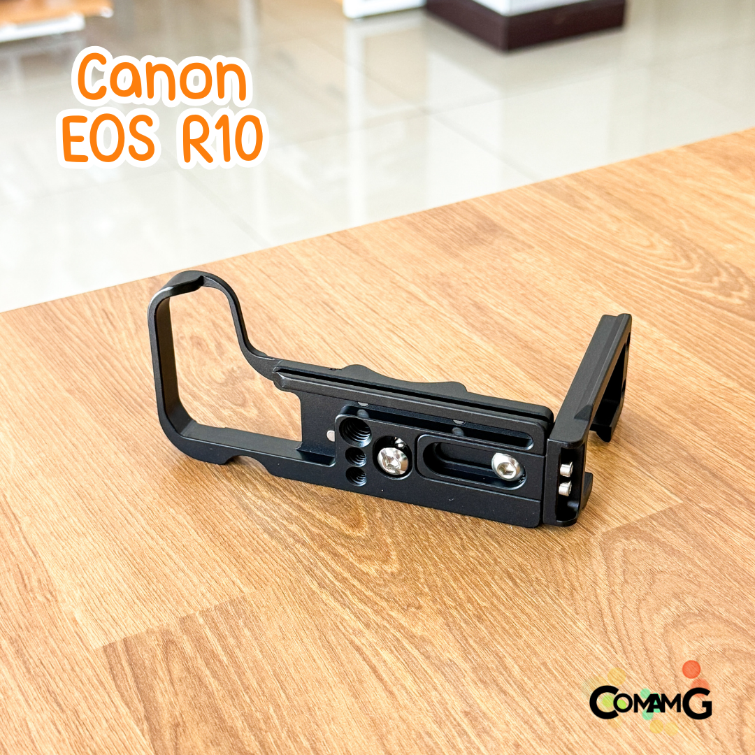 L Plate Canon EOS R10 Grip ด้านข้างสไลด์ออกได้ เพิ่มความกระชับในการจับถือ