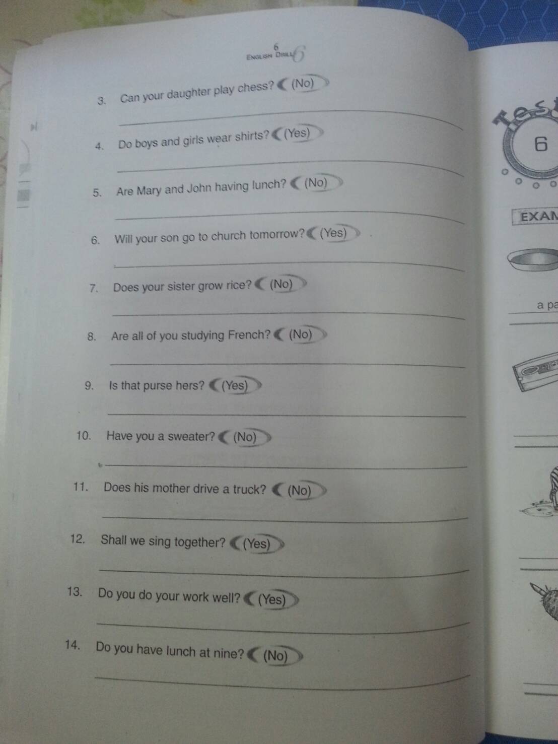 English Drill Book 6 พร้อมครูมือครู(เฉลย) โดย วีณา วงษ์เหรียญทอง สนพ.นิยมวิทยา (นว)